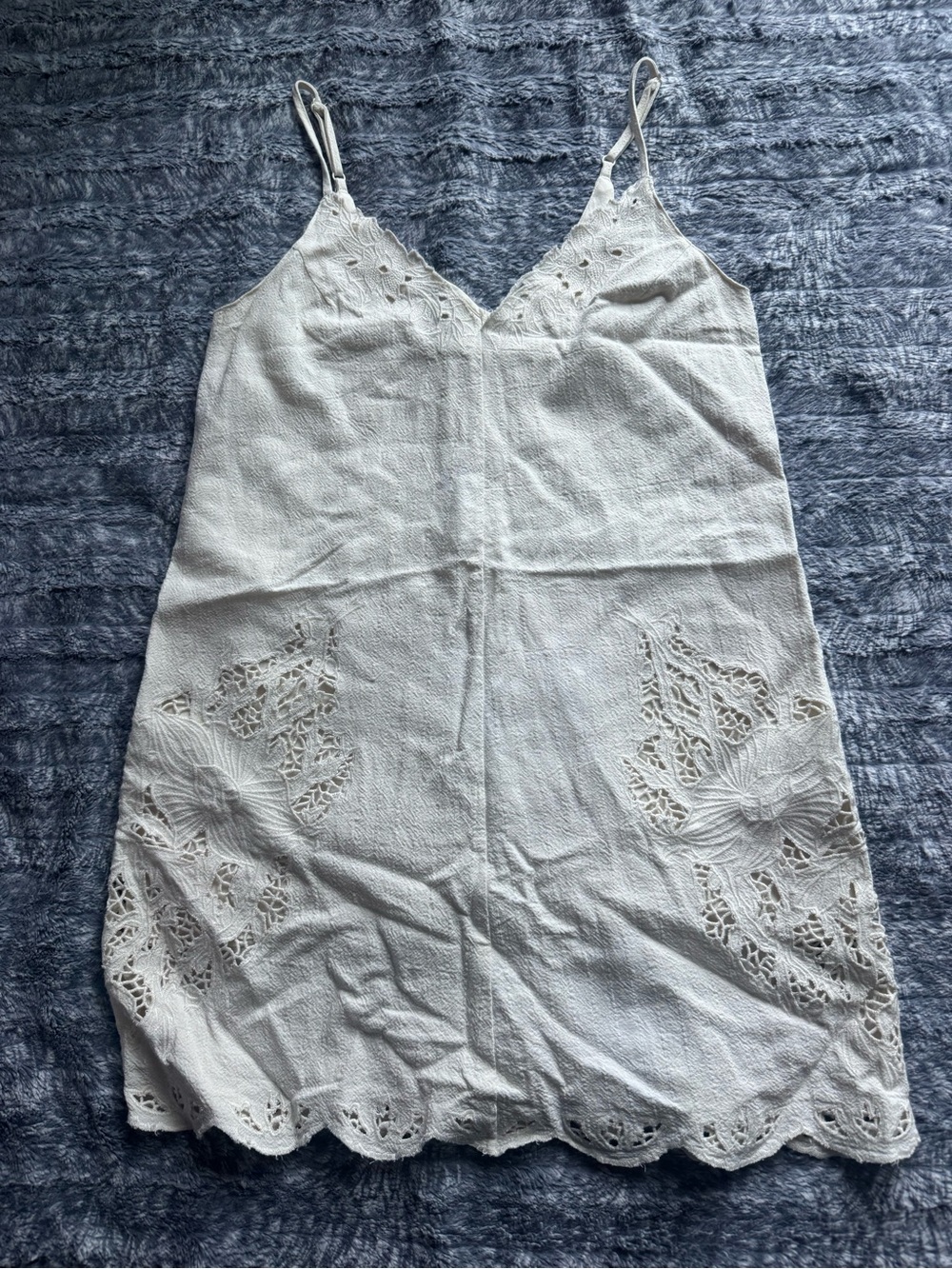 ASTR Ivory Lace-Trim dress